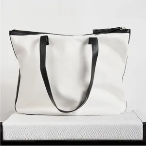 NEW Walter Baker Carly White and Black Canvas Daytripper Bag, New, MSRP $198 thumbnail 3