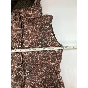 Patagonia Womens Brown Ikat Paisley Down Puffer Vest Removable Hood Medium 28395 thumbnail 4