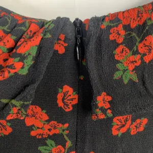 Zara Size M Dress Black Floral Print Babydoll Flowy 3/4 Sleeve Whimsygoth Grunge thumbnail 6