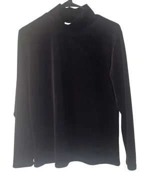 Kathie Lee Vintage 90s Size Medium Velvet Witchy‎ Goth Grunge Mock Neck Top thumbnail 1