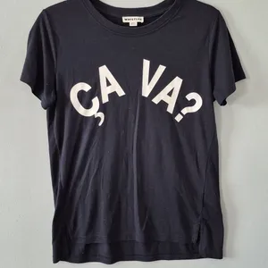 Whistles Womens T-Shirt Ca Va Graphic French Slogan Black Small thumbnail 2