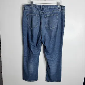 Loft The‎ Straight High Rise Jean Blue 32/14 Petite Minimalist Casual thumbnail 3