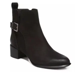 Vionic Size 7 Sienna Suede Bootie Boots Black Buckle Waterproof thumbnail 1