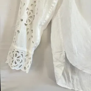 J.Crew Collection White Linen‎ Eyelet Embroidered Button Down Shirt Camisole 6 thumbnail 8