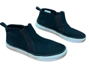 TOMS Ankle Boots Women's Size 11 Black Suede Chelsea Casual Minimalist Comfort thumbnail 1