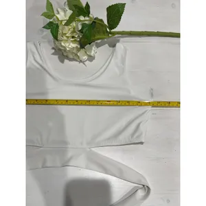White Crop Top Sleeveless Tie Waist Heartbeeps Women's Size‎ Large thumbnail 3