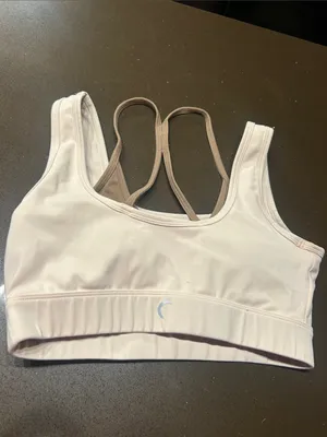 Women's Light Pink Strappy Support Sports Bra thumbnail 3