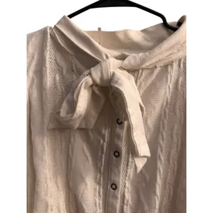 Free People White Mock Neck Cable Knit Textured Sweater Women Sz L thumbnail 11
