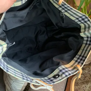 Authentic VINTAGE BURBERRY Checkered medium long tote thumbnail 8