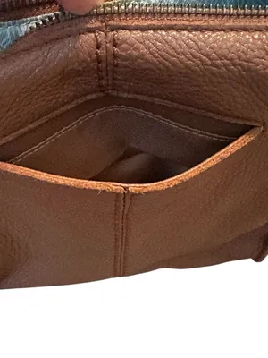 The Sak 100% Leather Crossbody Bag Cognac Brown Studded Boho Rustic Casual thumbnail 8