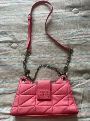 Steve Madden Pink Crossbody Purse Faux Leather thumbnail 1