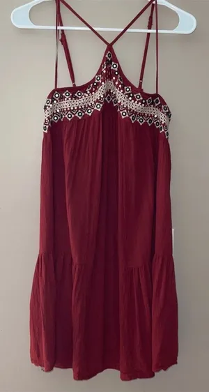 American Eagle Outfitters Women's Boho High Neck Halter Dress Size Medium‎ thumbnail 1