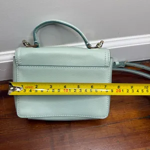 kate spade Mint Green Pebbled Leather Crossbody with Chain Strap thumbnail 8