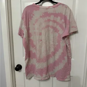 Dolls Kill tie dye spell out graphic tshirt size‎ large pink white thumbnail 5