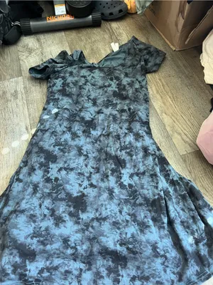 Pact Organic Cotton Blue & Black Tie Dye Women's Dress “Helena” Style thumbnail 11