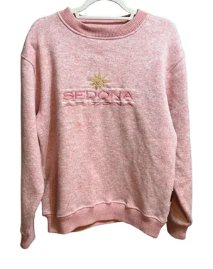 Renegade Club‎ Heathered Pink Sedona Arizona Souvenir Sweatshirt Sz M thumbnail 1
