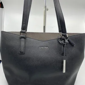 Calvin Klein Black Large Saffiano Leather Tote Bag thumbnail 2