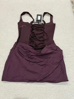 Babyboo Cornelia mini dress plum thumbnail 2