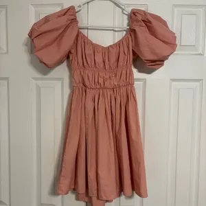 Abercrombie Pale Pink Puff Sleeve Mini Dress thumbnail 3