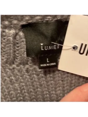 Lumiere Urban Outfitters Crewneck Sweater Blue Black Grey Colorblock Size L thumbnail 7