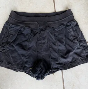 American Eagle Black Wash Drawstring Utility Lounge Shorts thumbnail 1