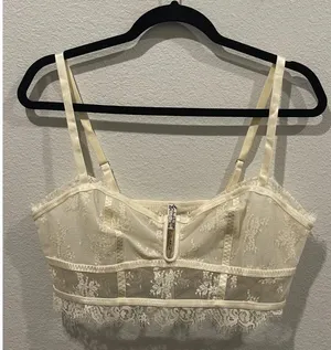 FREE PEOPLE Layer In Lace Ivory Bustier thumbnail 3