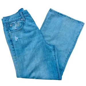 Pistola Loretta Wide Leg Jeans Light Gaze Blue Wash Size 28 High Rise Distress thumbnail 3