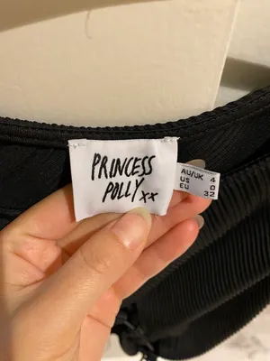 Princess Polly Black lace up Crop Top thumbnail 6