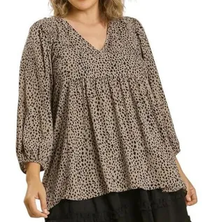 Avenue Leopard Stance High Low Tunic Blouse Plus Size 30/32 thumbnail 1