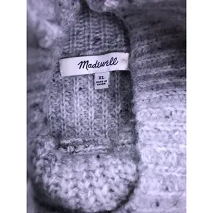 Madewell Turtleneck Sweater Womens‎ XL Gray Speckled Rib Knit Pullover thumbnail 2