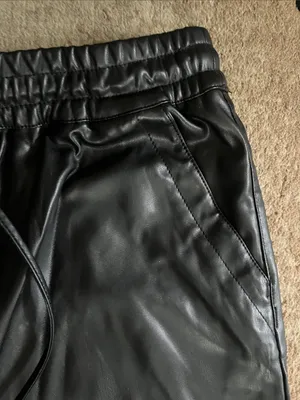 Dollhouse Black Faux Leather Skirt with Elastic Waistband thumbnail 4