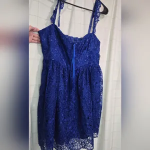 By Anthropologie Ruffle-Strap Corset Lace Mini Dress thumbnail 3