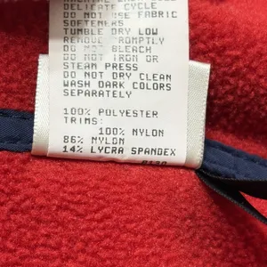L.L. BEAN Woman Vintage Red Half Zipper Fleece Sweatshirt Pockets Logo XL thumbnail 6