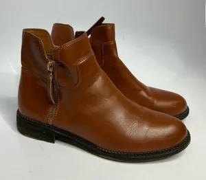 Franco Sarto Hallie ankle boots brown faux‎ leather size 9 thumbnail 1
