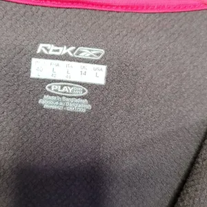 Reebok RBX zip up and snap closure hooded hoodie warm gray sweatshirt sz Large thumbnail 4