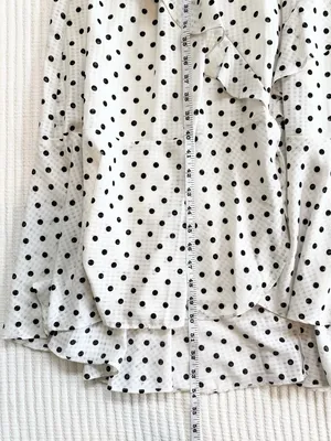 NWT Polka Dot Tiered Ruffle Maxi Dress White Size 8 thumbnail 6