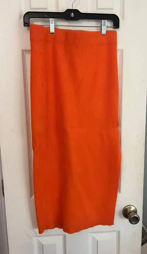 midi knit skirt Orange thumbnail 2