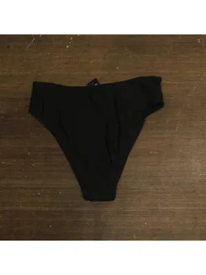 NWT Cotton On High-Waisted Cheeky Bikini Bottoms 6335721-46 Black Shimmer M thumbnail 5