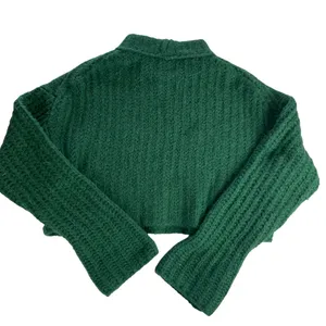 Free People Green and Pink Patterned Sweater thumbnail 7