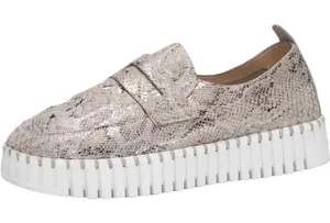 ILSE JACOBSEN | 36 / 6 | Women's Tulip 3868 Gold Snake Embossed Slip-On Sneakers thumbnail 1