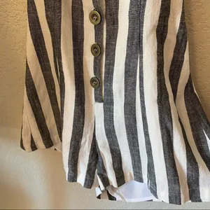 NWT Striped Button Halter Romper thumbnail 5