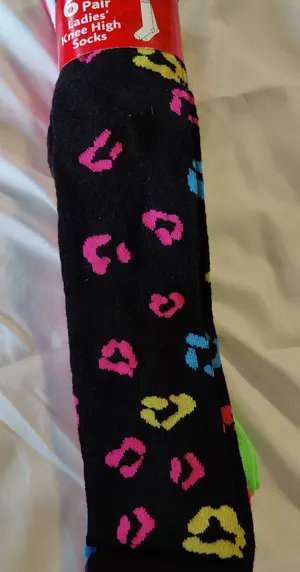 Ladies knee high socks Black thumbnail 1