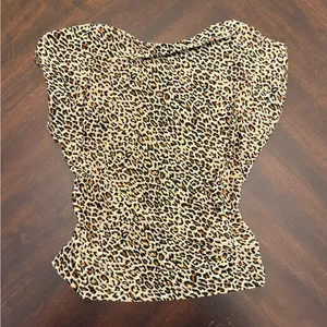 SHEIN Leopard Print Blouse thumbnail 2