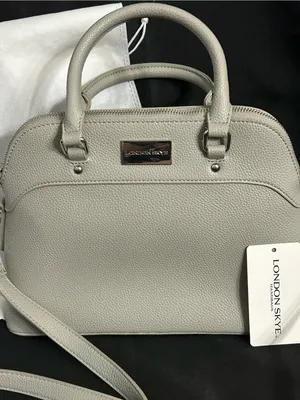 London Skye Women’s Light Grey Satchel Handbag Purse NWT thumbnail 2