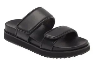 Open EDIT Sandals Size 6.5 Black Open Toe Finley Slides‎ thumbnail 1