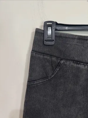 HALARA Flex High Waisted Pocket Denim Casual Leggings Washed Black size M thumbnail 6