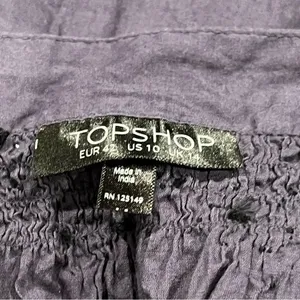 Topshop Lightweight Blue Embroidered Tassel Tank Top Women’s 10 thumbnail 3