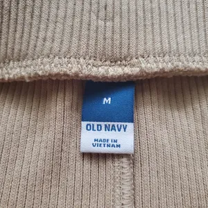 Old navy High Waisted Rib knit Maxi skirt size medium in cream color thumbnail 3