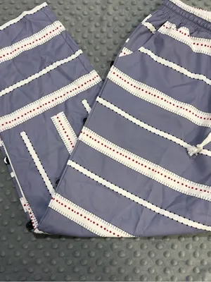 Women’s Blue Striped Drawstring Trousers Size L thumbnail 7