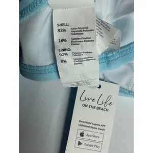 Cupshe Maternity Scalloped Bikini Set Light Blue Dark Blue Size M DKA12C4J002ST‎ thumbnail 6